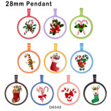 10pcs/lot  Christmas  glass picture printing products of various sizes  Fridge magnet cabochon