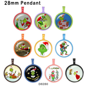 10pcs/lot  Christmas   glass picture printing products of various sizes  Fridge magnet cabochon