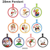 10pcs/lot  Christmas  glass picture printing products of various sizes  Fridge magnet cabochon