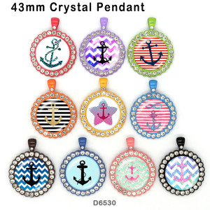 10pcs/lot  Ship's  anchor  glass picture printing products of various sizes  Fridge magnet cabochon
