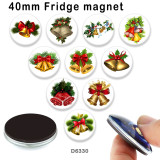 10pcs/lot  Christmas  glass picture printing products of various sizes  Fridge magnet cabochon
