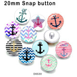 10pcs/lot  Ship's  anchor  glass picture printing products of various sizes  Fridge magnet cabochon