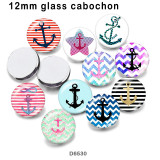 10pcs/lot  Ship's  anchor  glass picture printing products of various sizes  Fridge magnet cabochon