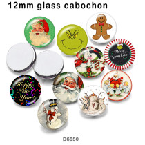 10pcs/lot  Santa Claus  glass picture printing products of various sizes  Fridge magnet cabochon