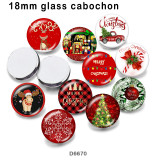 10pcs/lot  Christmas  Snowman  glass picture printing products of various sizes  Fridge magnet cabochon