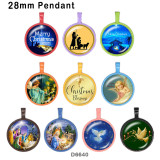 10pcs/lot  Christmas   glass picture printing products of various sizes  Fridge magnet cabochon