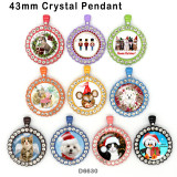 10pcs/lot  Christmas  glass picture printing products of various sizes  Fridge magnet cabochon