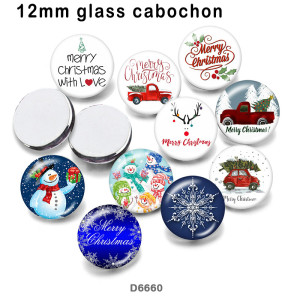 10pcs/lot 10pcs/lot  Christmas  Snowman  glass picture printing products of various sizes  Fridge magnet cabochon Snowman  glass picture printing products of various sizes  Fridge magnet cabochon