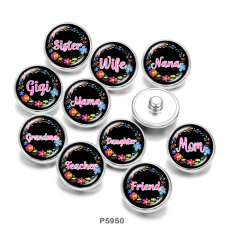 20MM  MOm Nana  Gigi  Gigi  Print   glass  snaps buttons