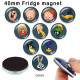 10pcs/lot  Cartoon rabbit  duck  glass picture printing products of various sizes  Fridge magnet cabochon