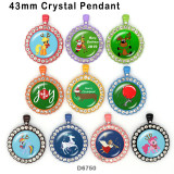 10pcs/lot  Christmas  Deer  glass picture printing products of various sizes  Fridge magnet cabochon