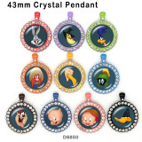 10pcs/lot  Cartoon rabbit  duck  glass picture printing products of various sizes  Fridge magnet cabochon
