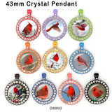 10pcs/lot  Cardinal  bird  glass picture printing products of various sizes  Fridge magnet cabochon