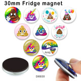 10pcs/lot  Unicorn  glass picture printing products of various sizes  Fridge magnet cabochon