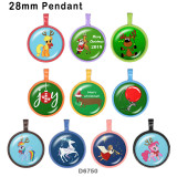 10pcs/lot  Christmas  Deer  glass picture printing products of various sizes  Fridge magnet cabochon