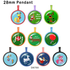 10pcs/lot  Christmas  Deer  glass picture printing products of various sizes  Fridge magnet cabochon