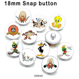 10pcs/lot  Cartoon rabbit  duck  glass picture printing products of various sizes  Fridge magnet cabochon