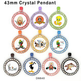 10pcs/lot  Cartoon rabbit  duck  glass picture printing products of various sizes  Fridge magnet cabochon