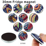 10pcs/lot  pattern color  glass picture printing products of various sizes  Fridge magnet cabochon