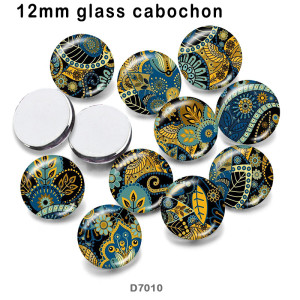 10pcs/lot  pattern color  glass picture printing products of various sizes  Fridge magnet cabochon