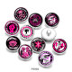 20MM skull  Car  Print   glass  snaps buttons