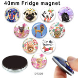 10pcs/lot  Dog  Flower  glass picture printing products of various sizes  Fridge magnet cabochon