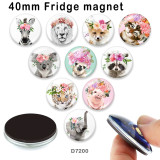 10pcs/lot Cat  Elephant  Flower  glass picture printing products of various sizes  Fridge magnet cabochon