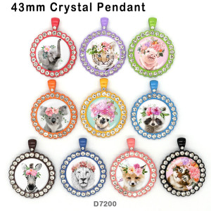 10pcs/lot Cat  Elephant  Flower  glass picture printing products of various sizes  Fridge magnet cabochon