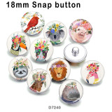 10pcs/lot  lion Cat  bird  Flower  glass picture printing products of various sizes  Fridge magnet cabochon
