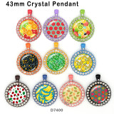 10pcs/lot  color  Pattern glass picture printing products of various sizes  Fridge magnet cabochon