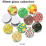 10pcs/lot  color  Pattern glass picture printing products of various sizes  Fridge magnet cabochon