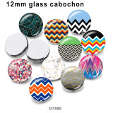 10pcs/lot  color  Pattern glass picture printing products of various sizes  Fridge magnet cabochon