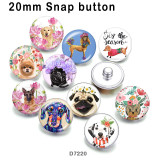 10pcs/lot  Dog  Flower  glass picture printing products of various sizes  Fridge magnet cabochon