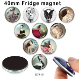 10pcs/lot  Butterfly  girl  glass picture printing products of various sizes  Fridge magnet cabochon