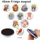10pcs/lot  lion Cat  bird  Flower  glass picture printing products of various sizes  Fridge magnet cabochon