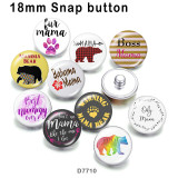 10pcs/lot Bear Mama  glass picture printing products of various sizes  Fridge magnet cabochon