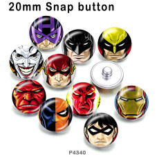 10pcs/lot  Marvel Anime Heroes  glass picture printing products of various sizes  Fridge magnet cabochon