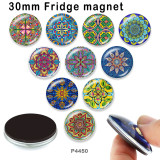 10pcs/lot  mandala  glass picture printing products of various sizes  Fridge magnet cabochon