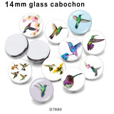 10pcs/lot  Hummingbird  glass picture printing products of various sizes  Fridge magnet cabochon