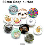 10pcs/lot  sloth glass picture printing products of various sizes  Fridge magnet cabochon