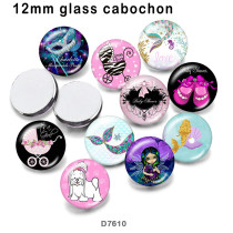 10pcs/lot mermaid  Love  glass picture printing products of various sizes  Fridge magnet cabochon
