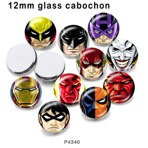 10pcs/lot  Marvel Anime Heroes  glass picture printing products of various sizes  Fridge magnet cabochon