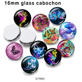 10pcs/lot  Butterfly  glass picture printing products of various sizes  Fridge magnet cabochon