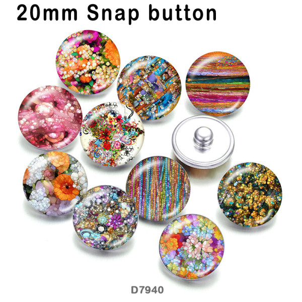 10pcs/lot  color  pattern  glass picture printing products of various sizes  Fridge magnet cabochon