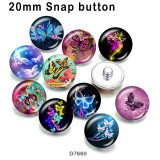 10pcs/lot  Butterfly  glass picture printing products of various sizes  Fridge magnet cabochon