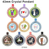 10pcs/lot  Alpaca  glass picture printing products of various sizes  Fridge magnet cabochon