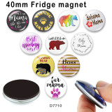 10pcs/lot Bear Mama  glass picture printing products of various sizes  Fridge magnet cabochon