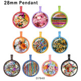 10pcs/lot  color  pattern  glass picture printing products of various sizes  Fridge magnet cabochon