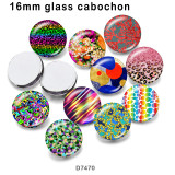 10pcs/lot  color  pattern  glass picture printing products of various sizes  Fridge magnet cabochon