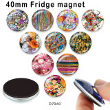 10pcs/lot  color  pattern  glass picture printing products of various sizes  Fridge magnet cabochon